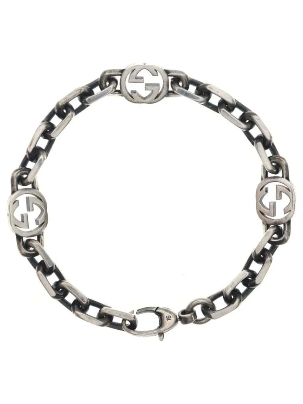Gucci Interlocking G Chain Bracelet Silver